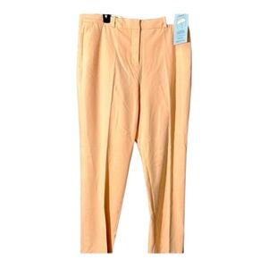 Coldwater Creek Peach Stretch Trousers Modern Classic Workwear NWT Minimalist